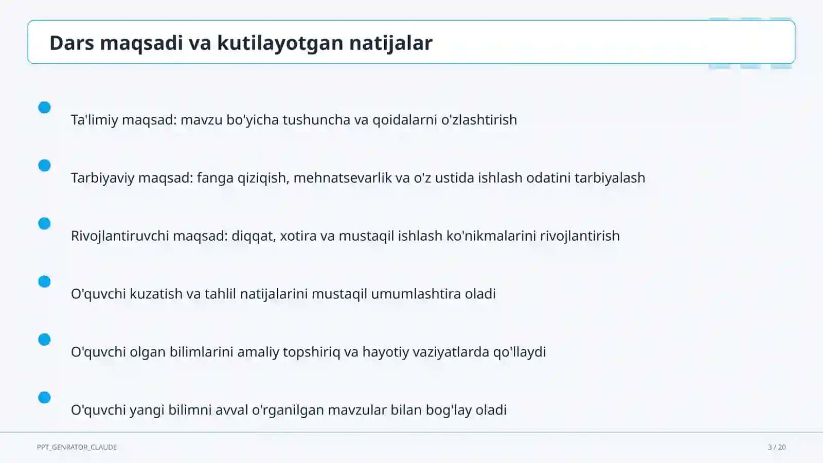 Huquq va iqtisodiyot asoslari (9–11) — o'qituvchilar uchun 3