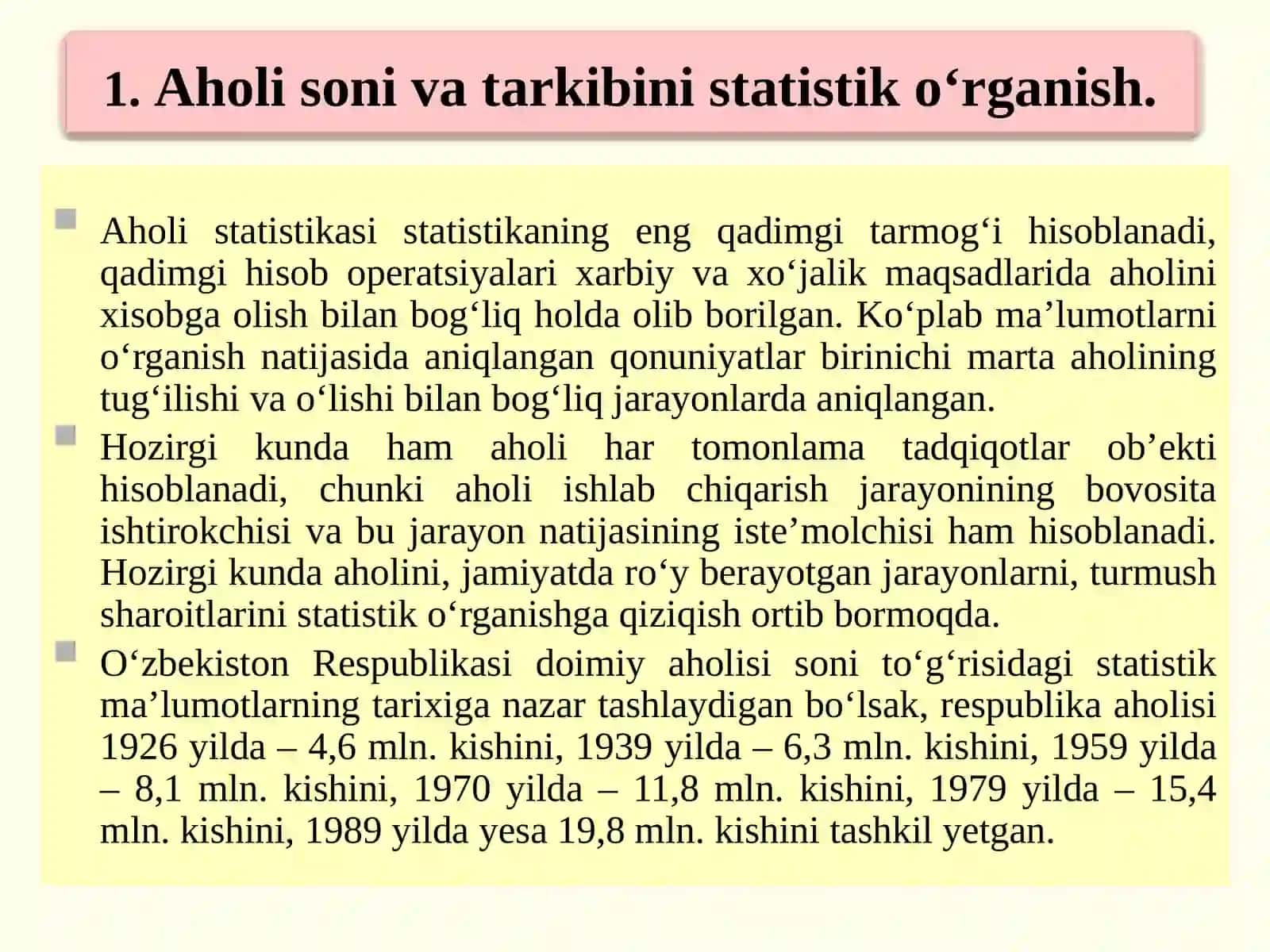 AHOLI STATISTIKASI taqdimot 3