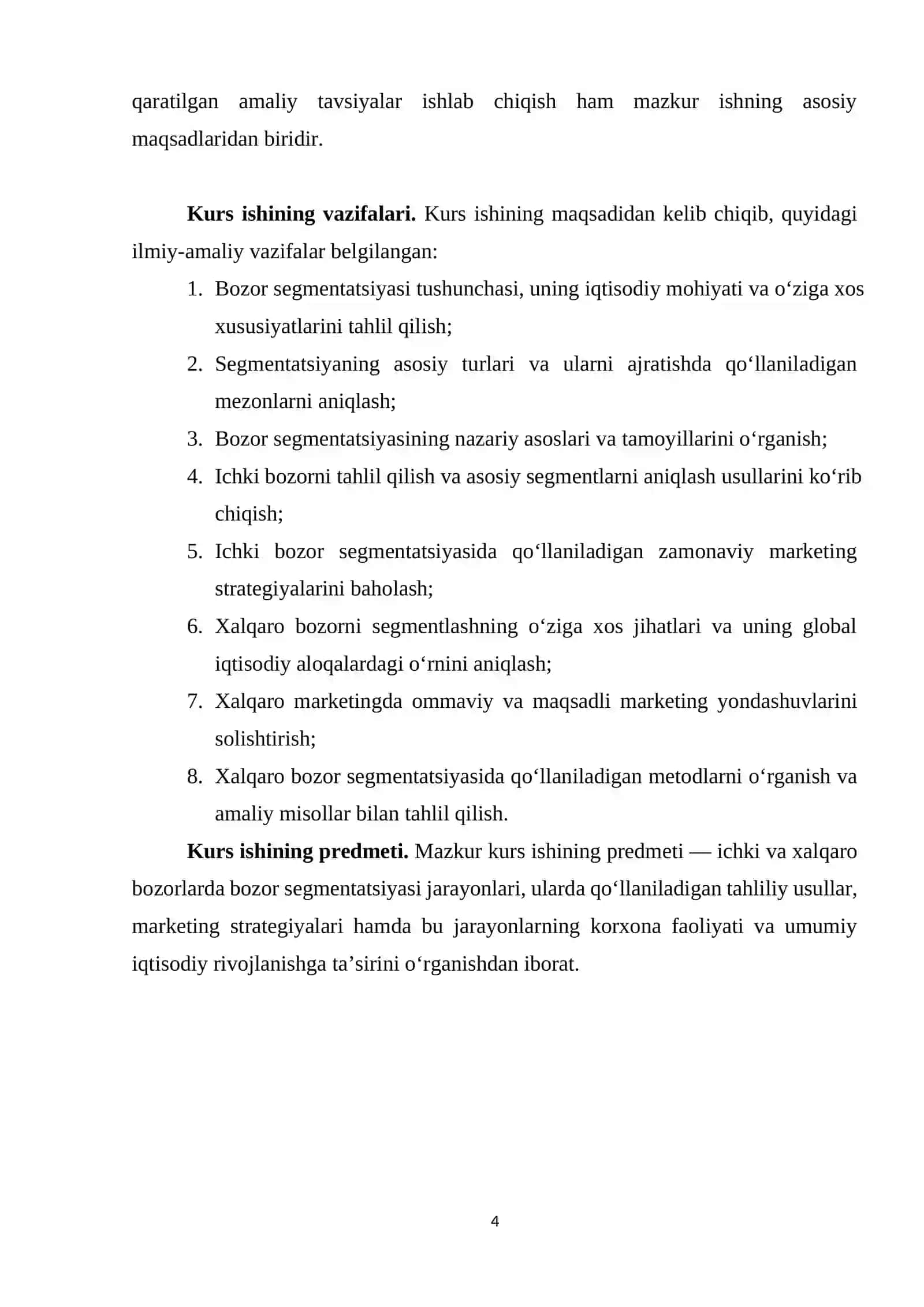 Xalqaro va ichki bozorni segmentlash 3