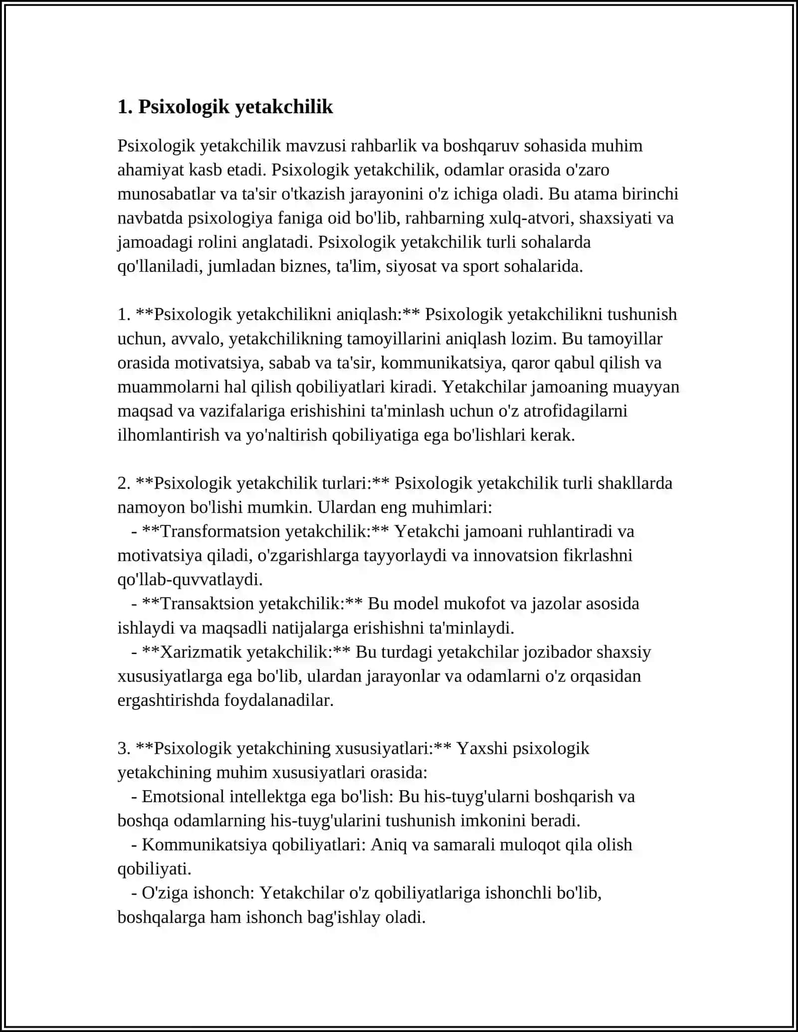 PSIXOLOGIYA FANIDAN BOSHQARUVCHINING TAYANCH KAMPETENTSIYALARI 3