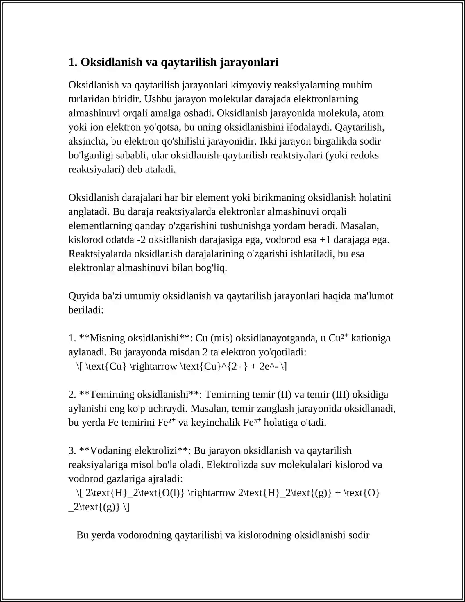 OKSIDLANISH QAYTARILISH REAKSIYALARI 3