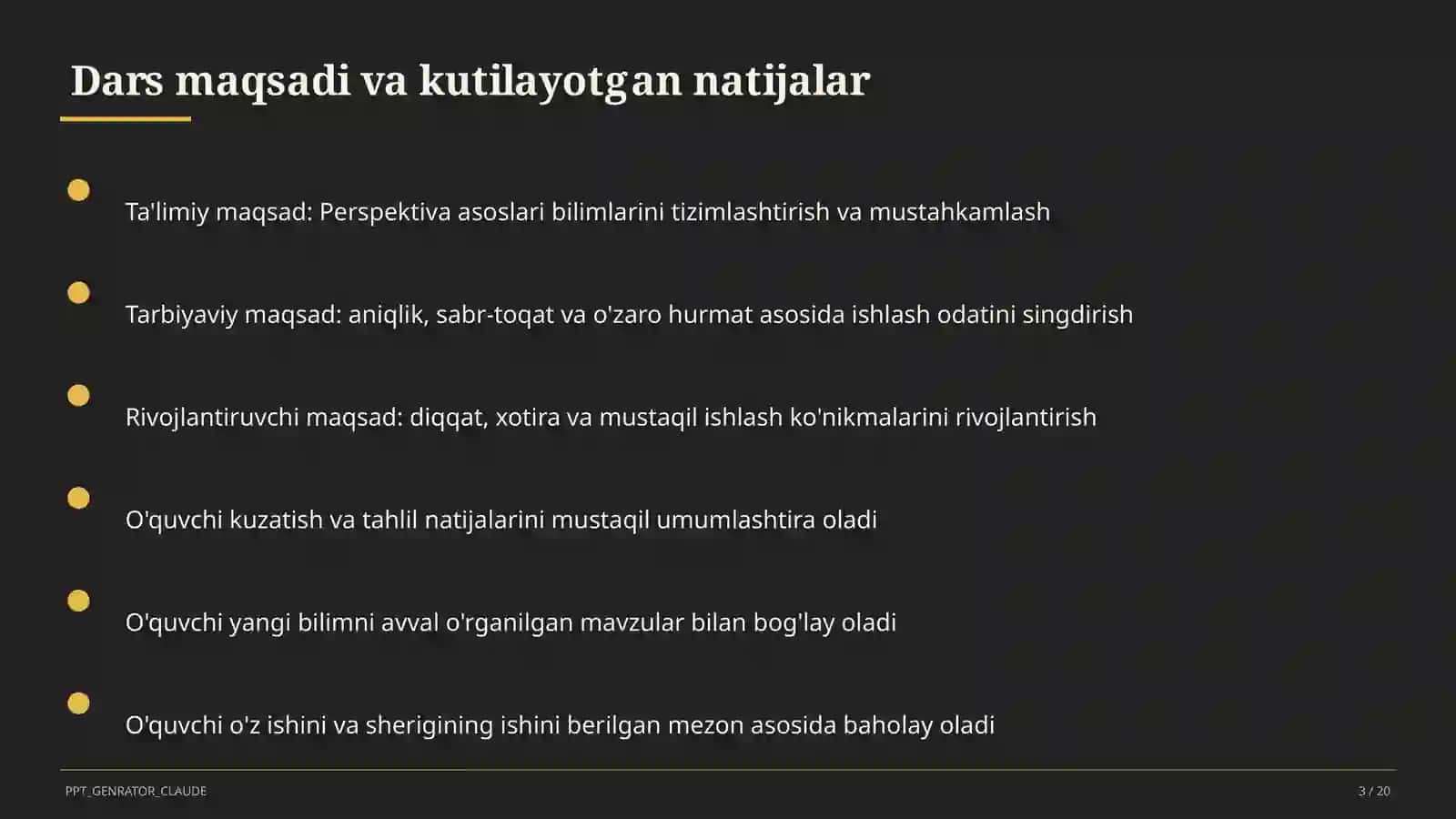 Perspektiva asoslari (5-sinf) 3