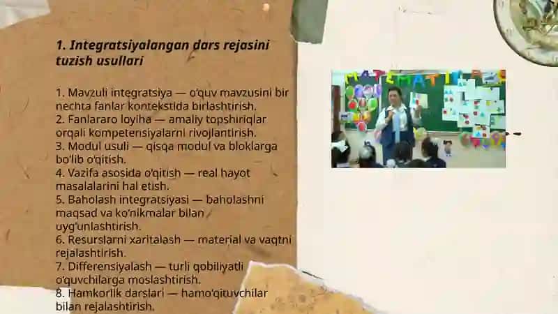 Boshlangʻich sinfda darslarini integratsiyalash 3