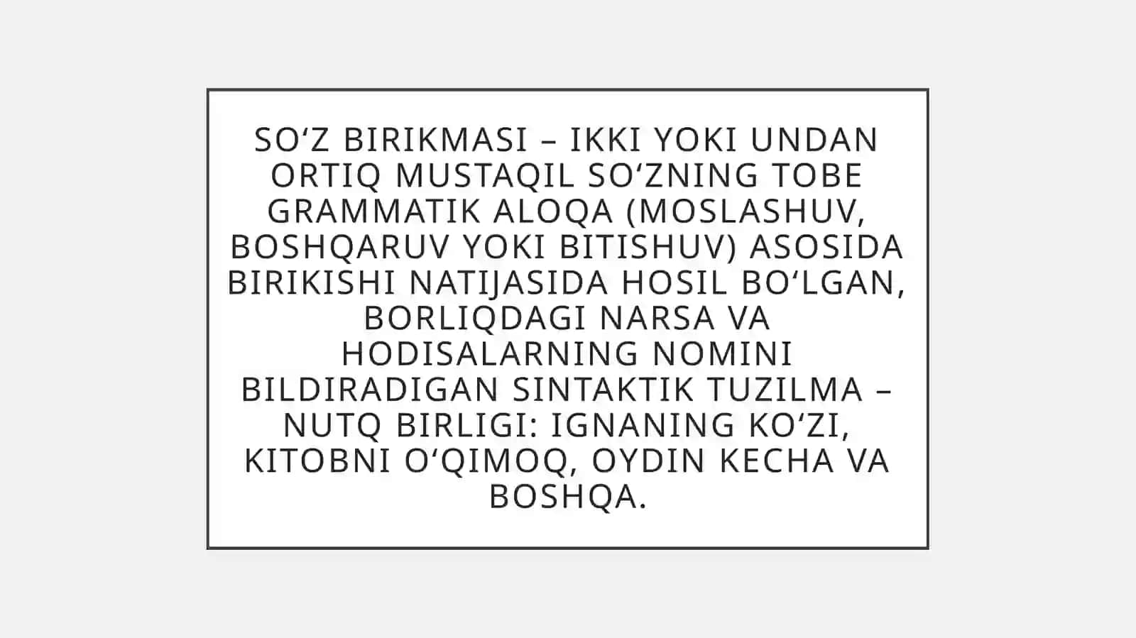 Soʻzbirikmasi sintaksisi 3