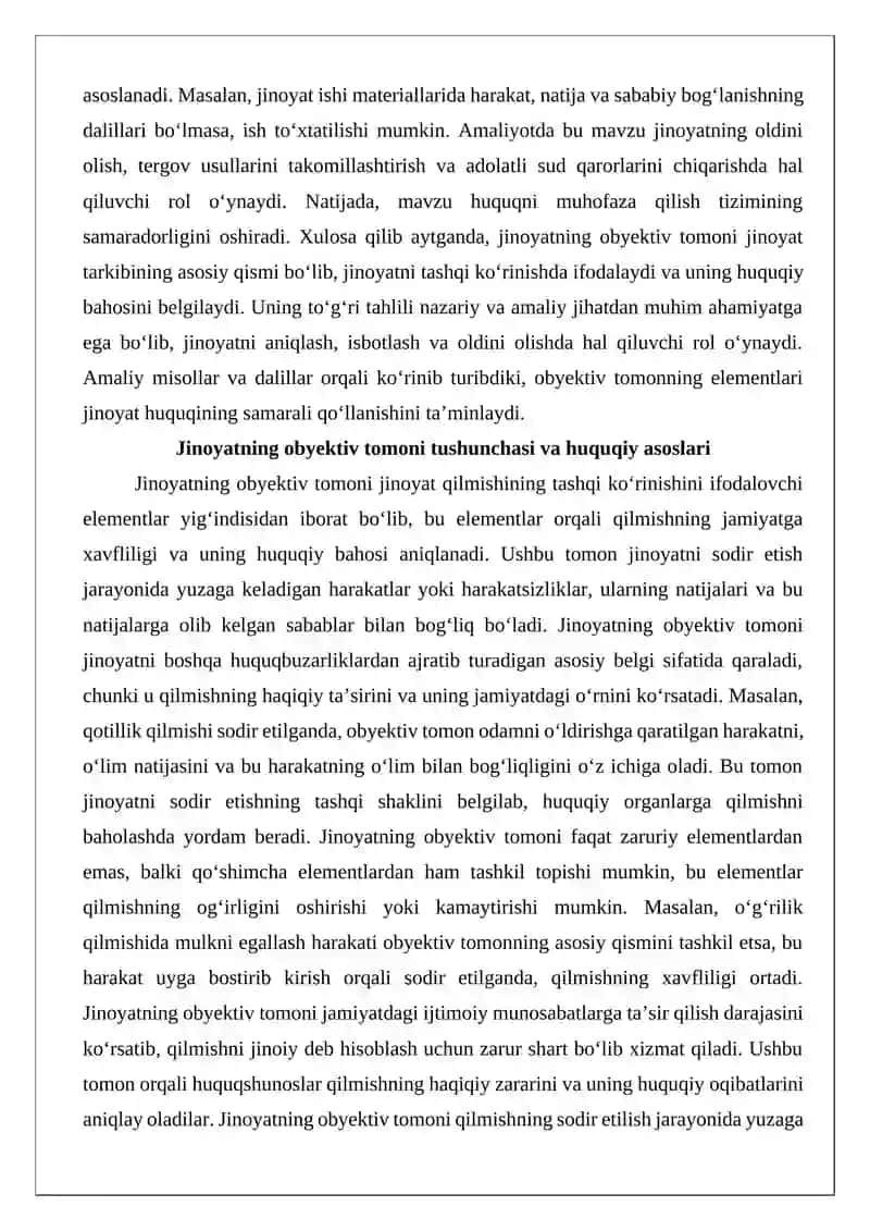 Jinoyatning obyektiv tomoni 3