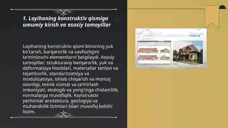 KONSTRUKTIV QISMINI LOYIXALASH QOIDALARI BILAN TANISHTIRISH 3