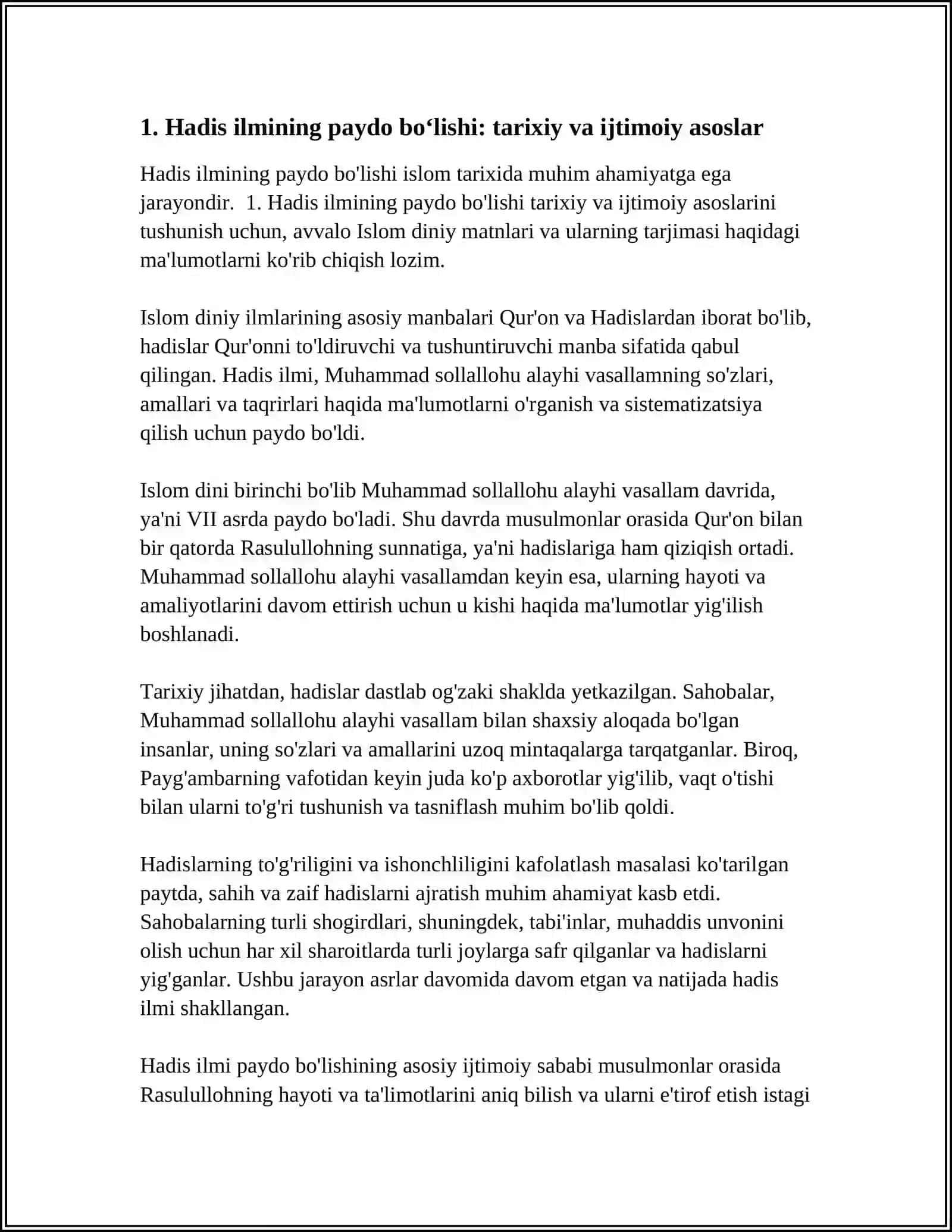 HADIS ILMINING PAYDO BOʻLISHI IMOM AL-BUXORIY ASARLARIDA PEDAGOGIK GʻOYALAR 3
