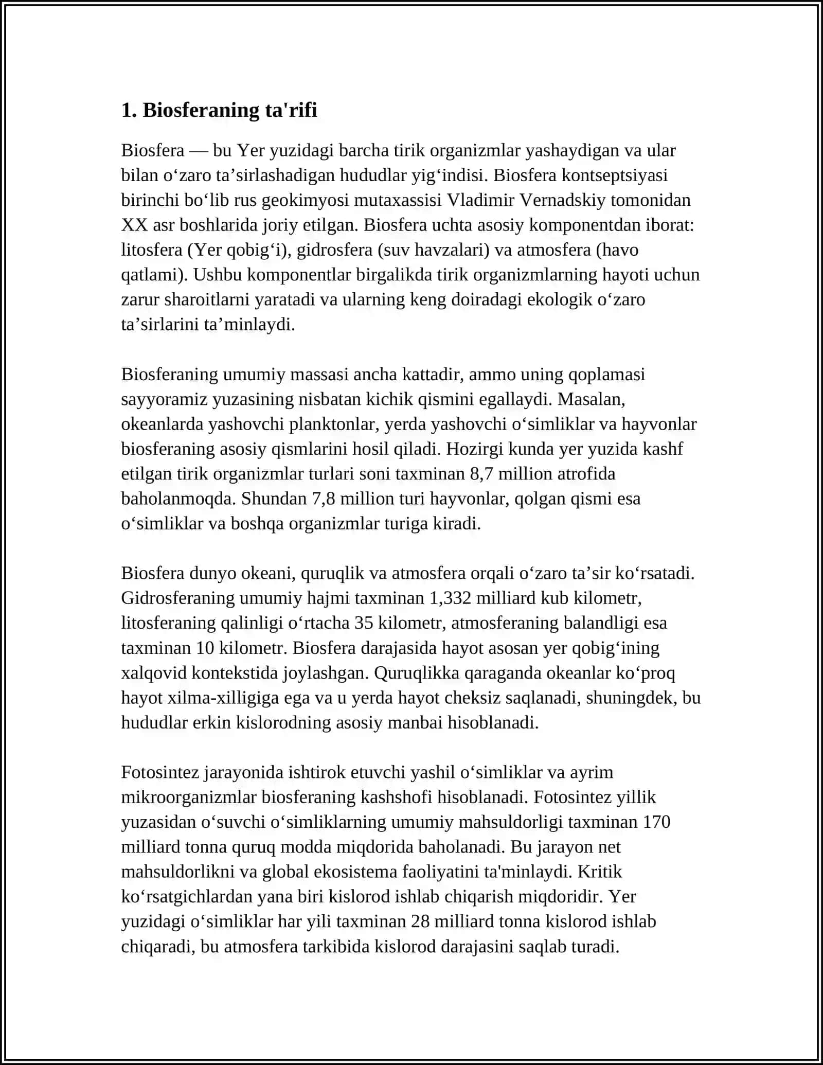 BIOSFERA HAQIDA TALIMOT 3