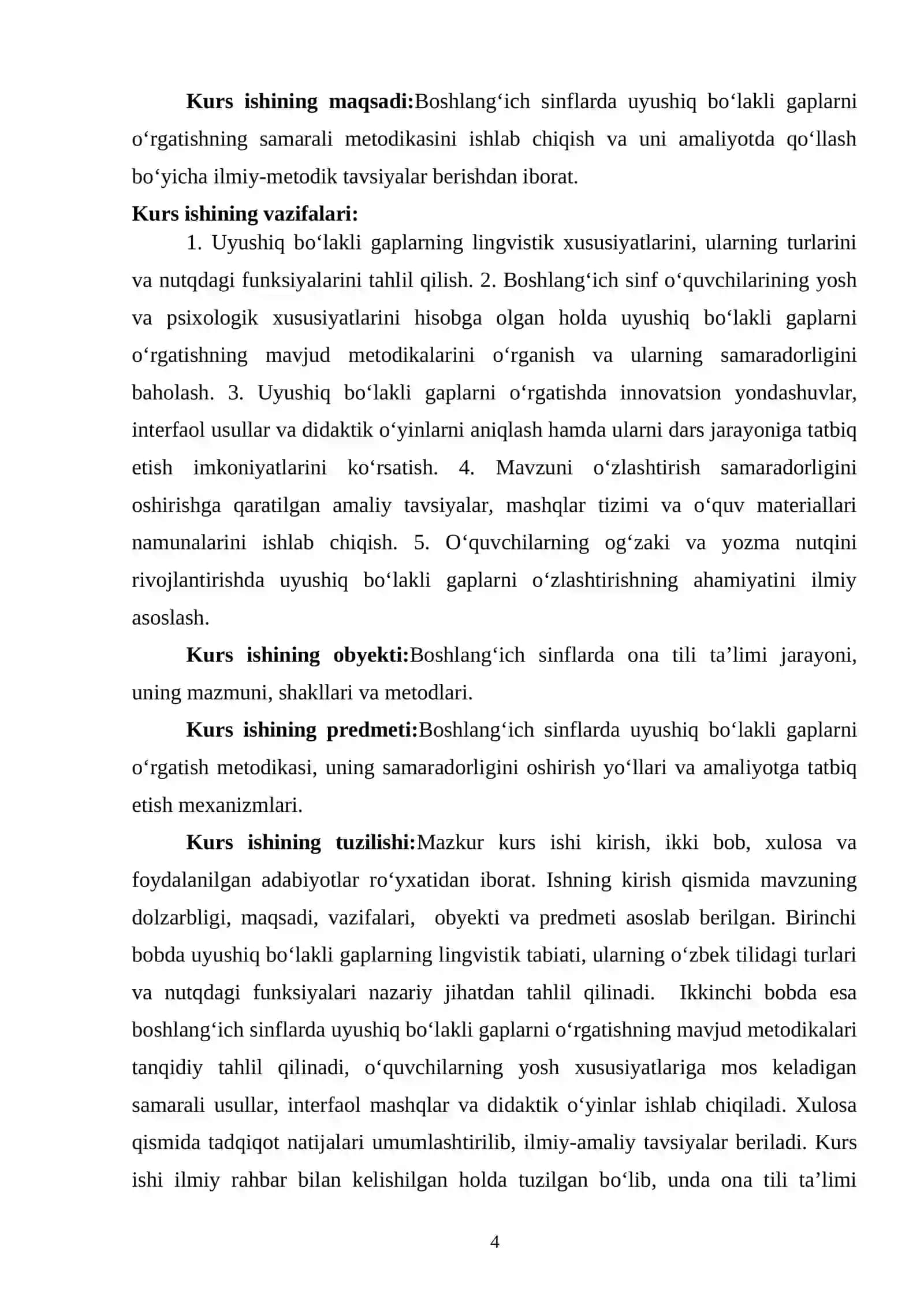 Boshlangʻich sinflarda uyushiq boʻlakli gaplarni oʻrganish metodikasi 3