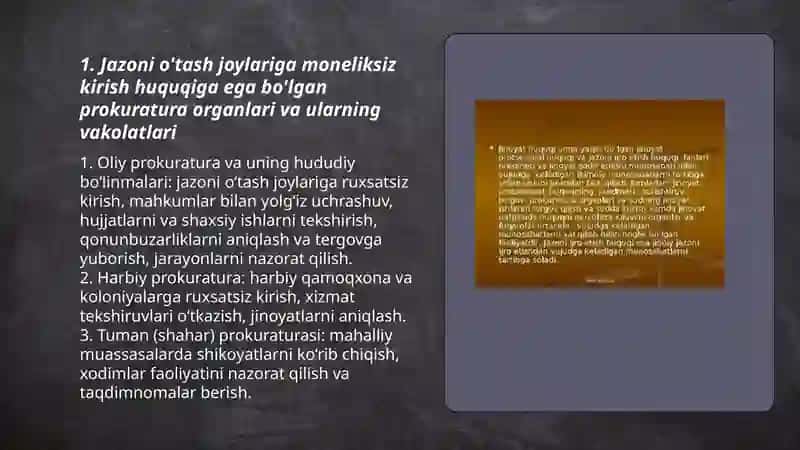 Jazoni o tash joylariga moneliksiz kirish huquqiga ega bo'lgan organ va muasasalar 3