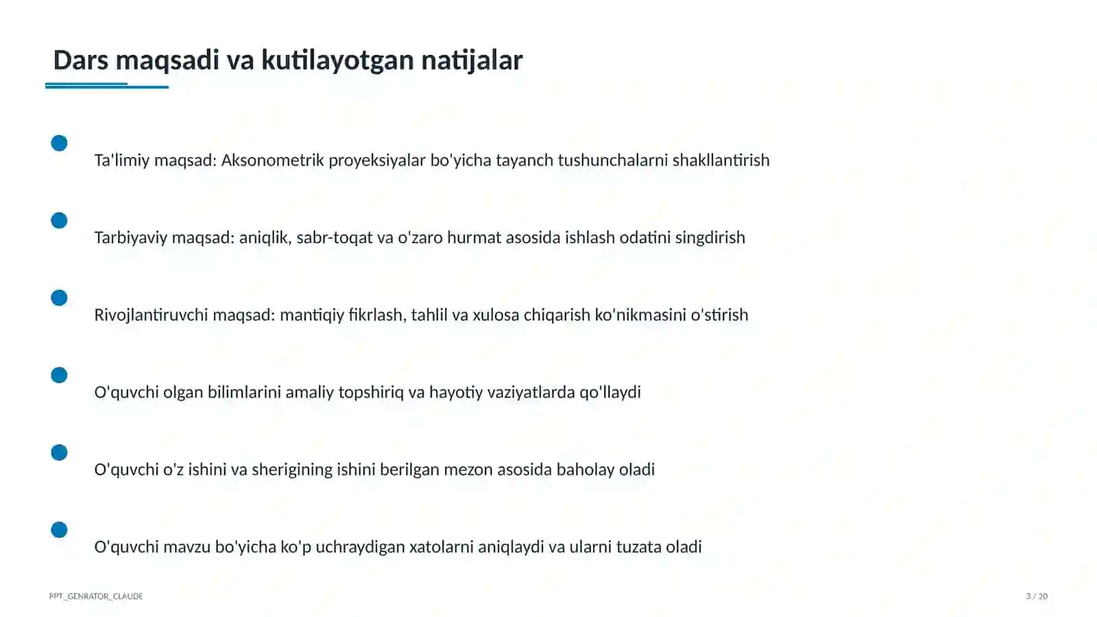 Aksonometrik proyeksiyalar (8-sinf) 3
