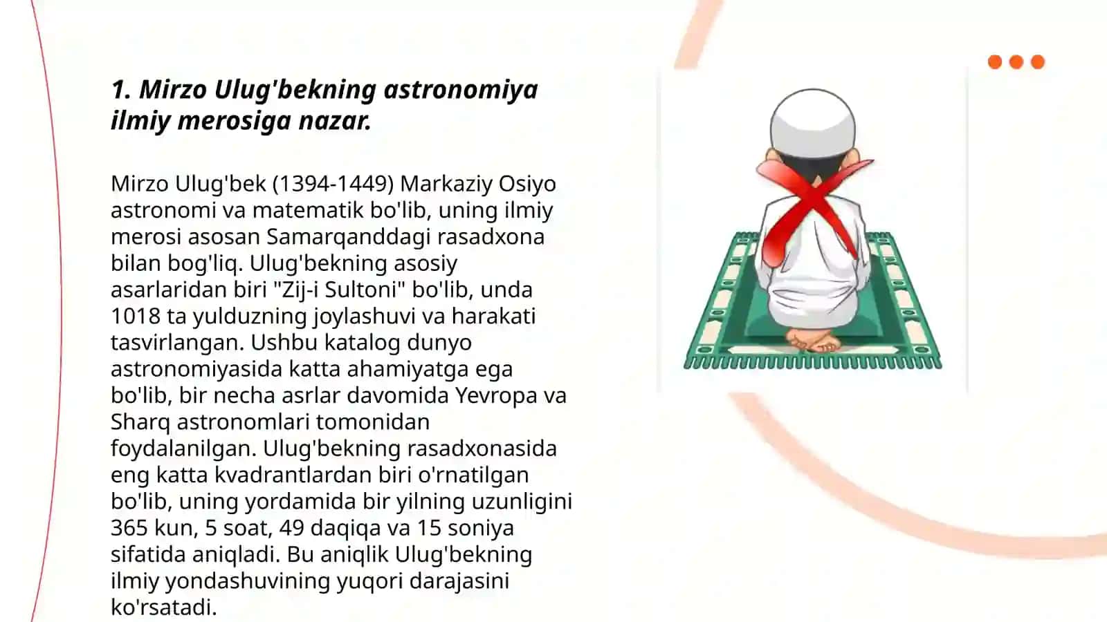 Mirzo Ulug'bek hayoti va ilmiy-ma'rifiy merosini o'rganishga bag'ishlangan eng yaxshi ilmiy maqolalar 3