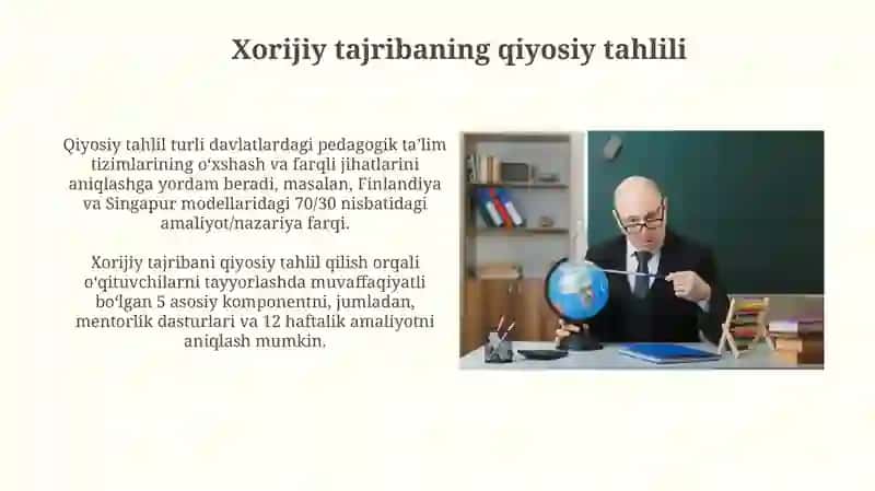 Xorijiy tajribalar asosida boʻlajak oʻqituvchilarning pedagogik faoliyatga tayyorgarligi 3