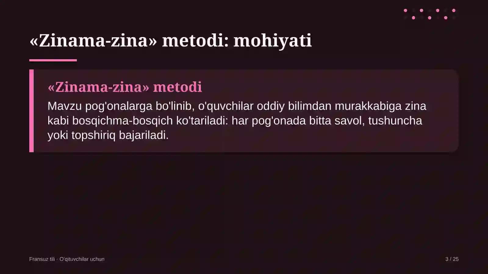 fransuz tili darslarida zinama zina metodidan foydalanish 6222 3