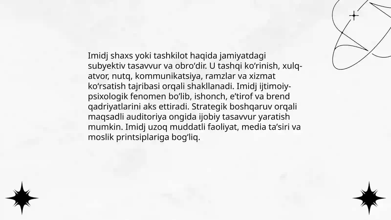 Imidj tushunchasi va turlari 3