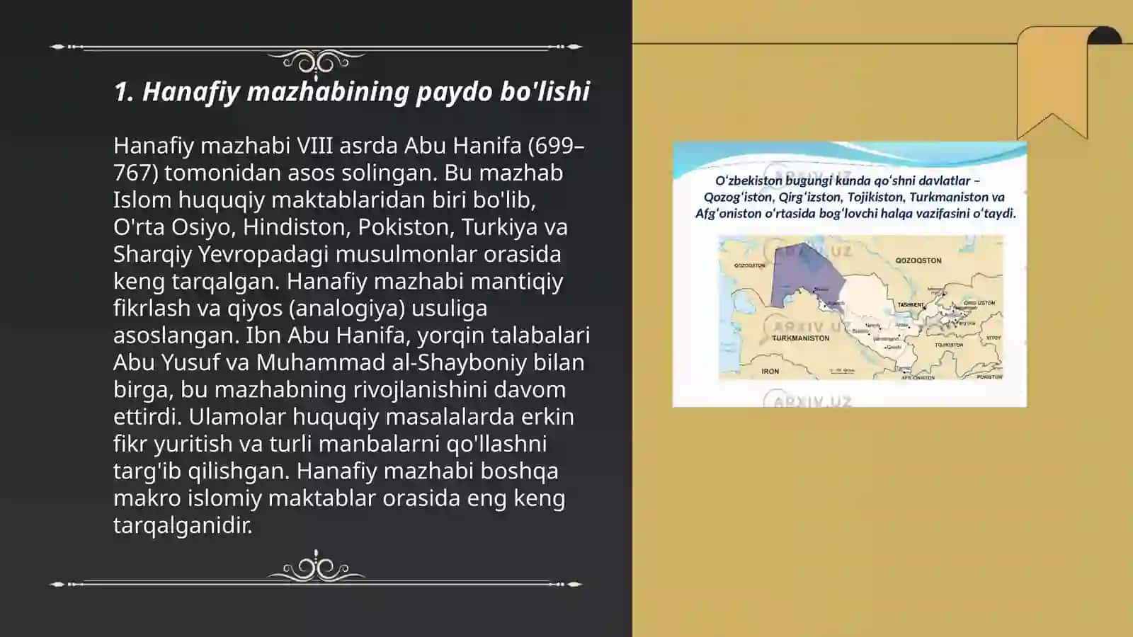 Hanafiy mazhabi rivojida Markaziy Osiyo fiqihlarining roli va hissasi 3