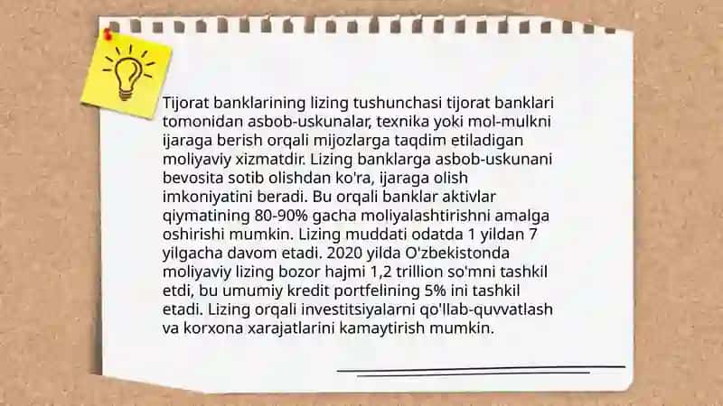 Tijorat banklarining lizing operatsiyalari 3