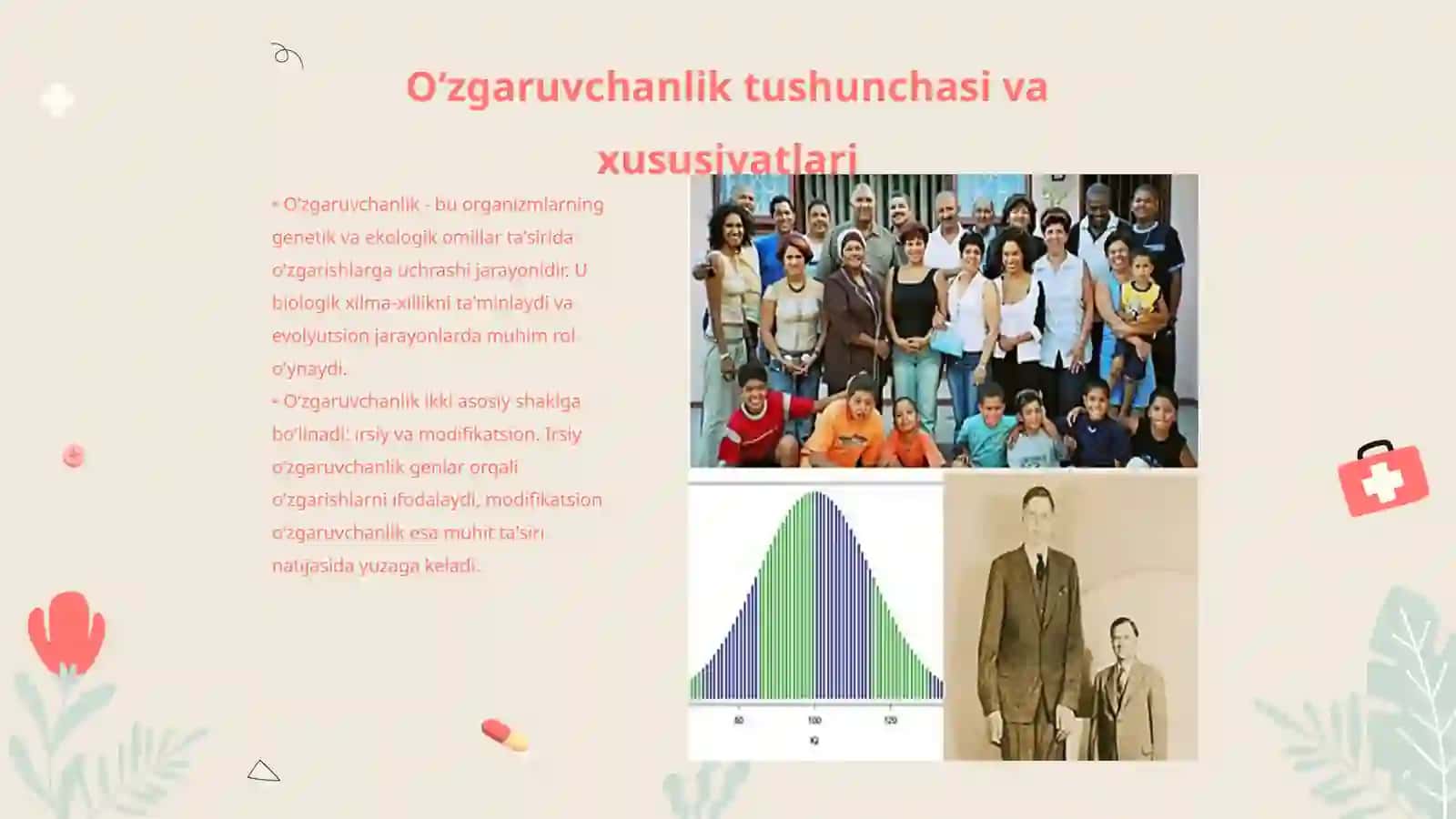 Oʻzgaruvchanlik va uning shakllari (irsiy oʻzgaruvchanlik) 3