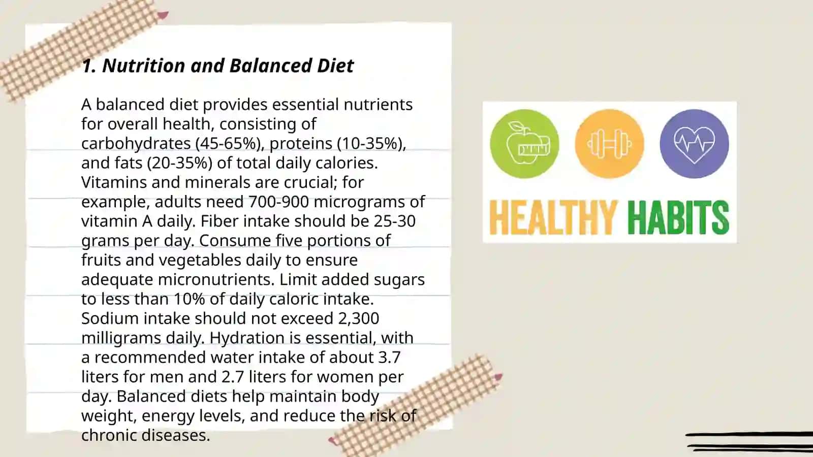 Keeping healthy 3