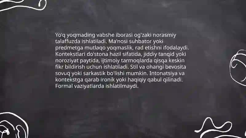 Yo'q yoqmading vabshe 3