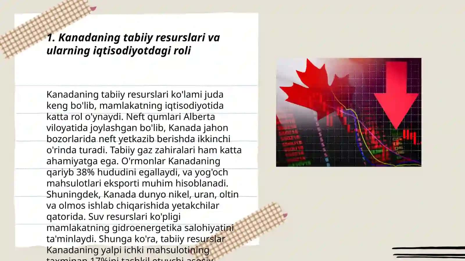 Kanadaning tabiiy resurslari va ularning iqtisodiyotdagi roli 3