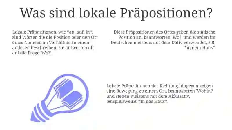 Lokale Präpositionen – Orts- und Richtungsangaben 3