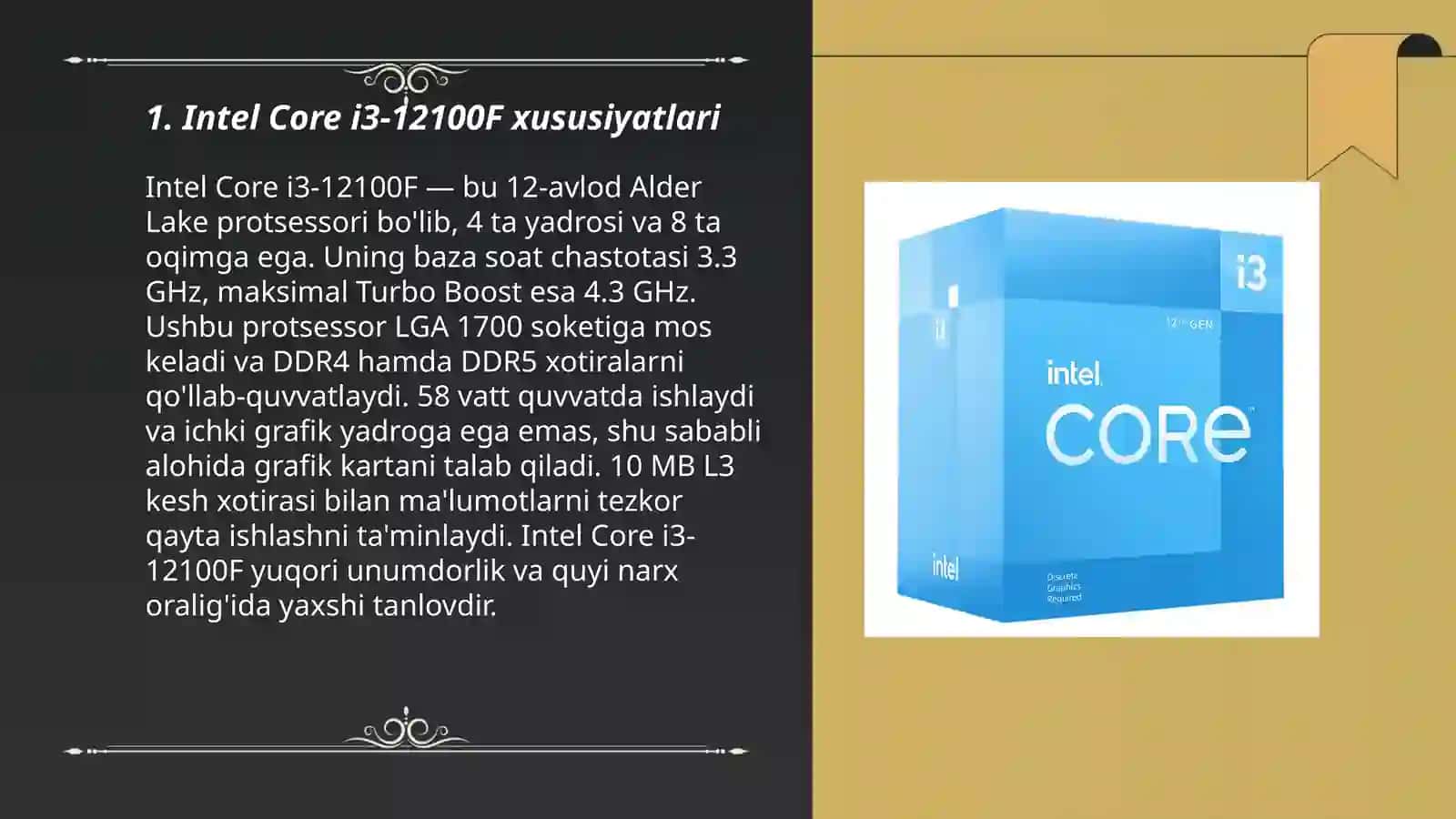 Intel Core i3-12100F 3