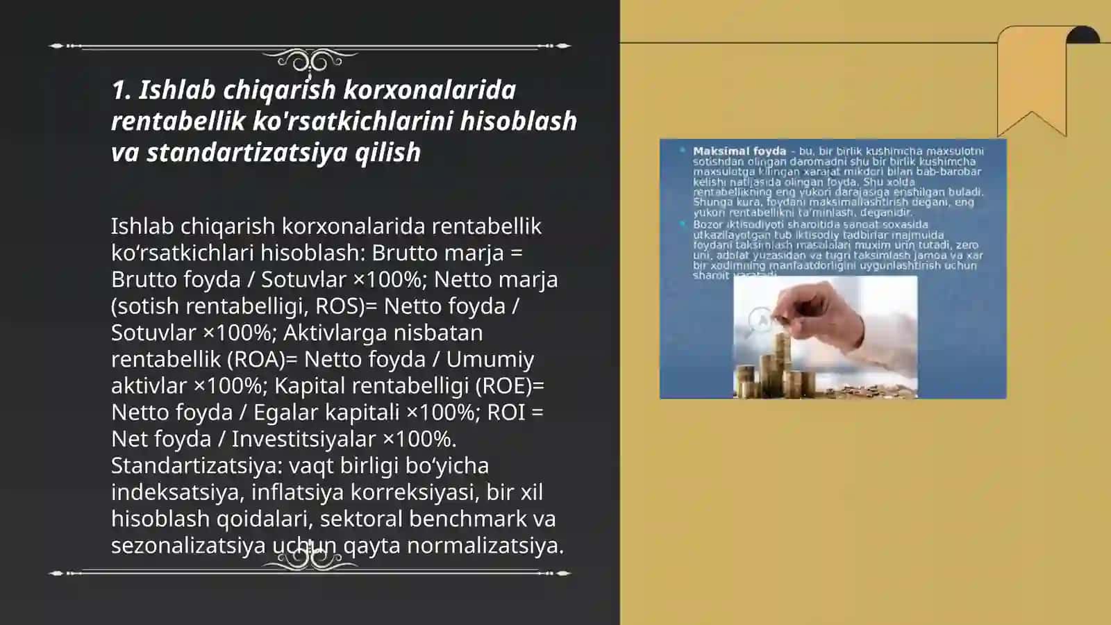 Rentabellik ko'rsatkichlari tahlili 3