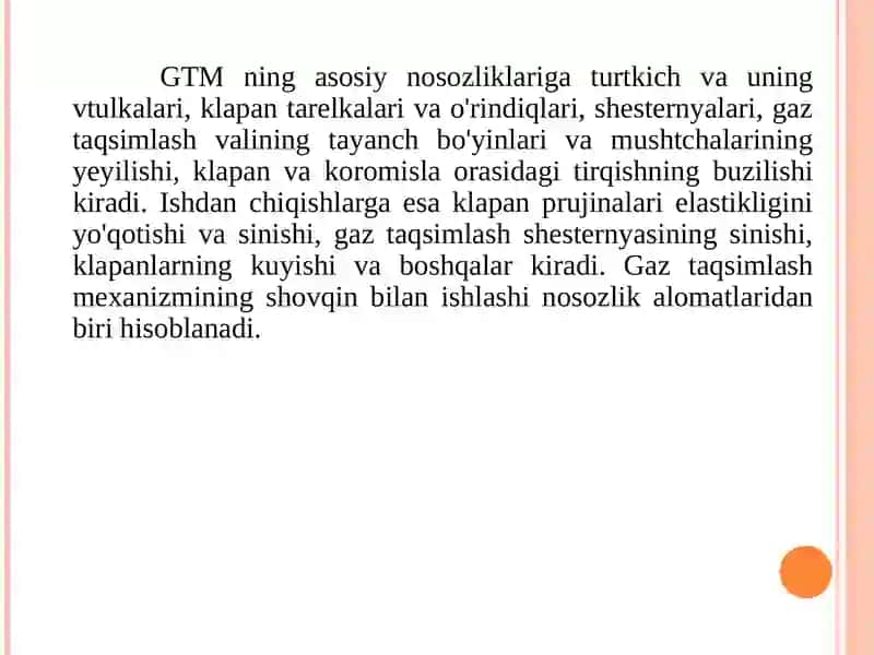 Avtomobil dvigatеliga texnik xizmat ko`rsatish va ta’mirlashishlaritеxnologiyasi 3