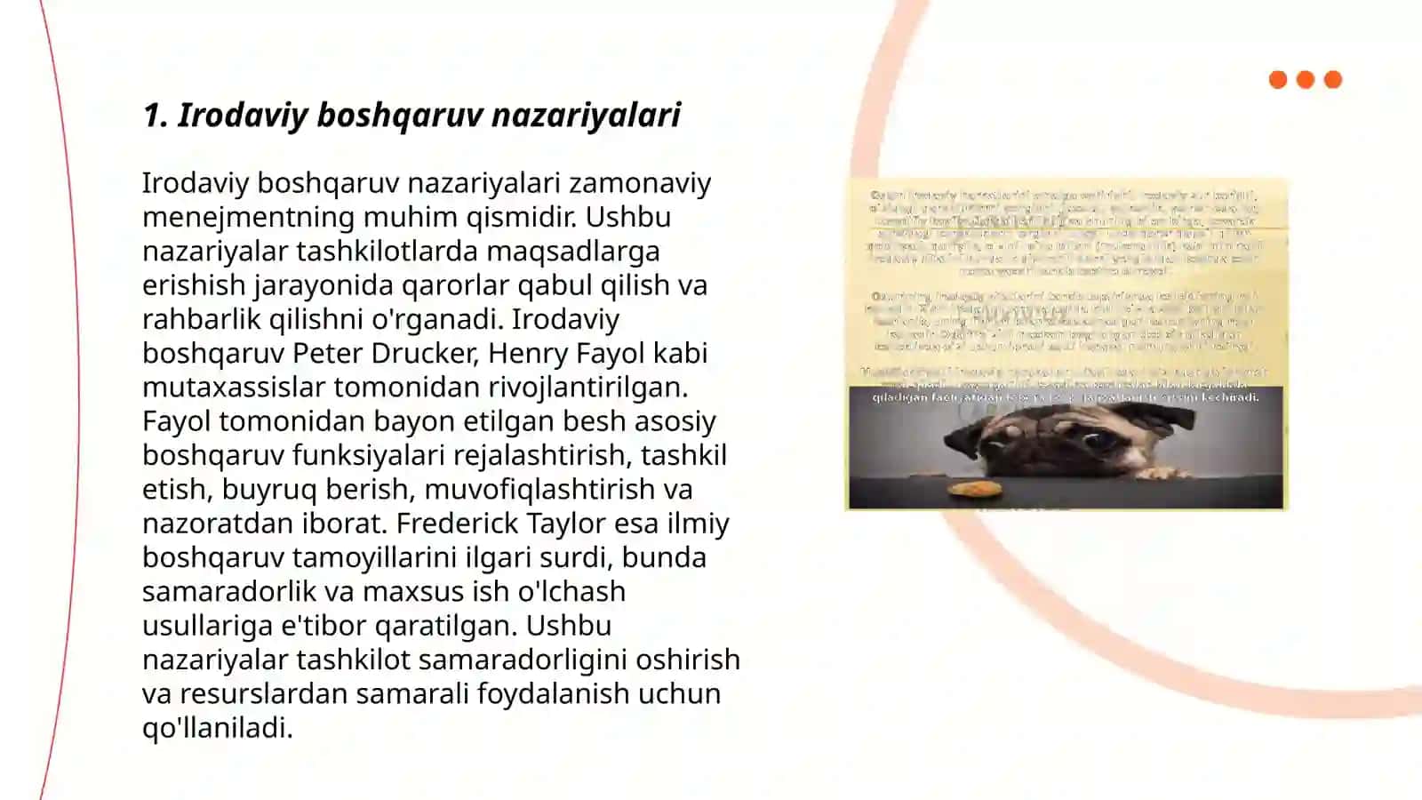 Irodaviy boshqaruv va irodaviy zoʻriqish 3