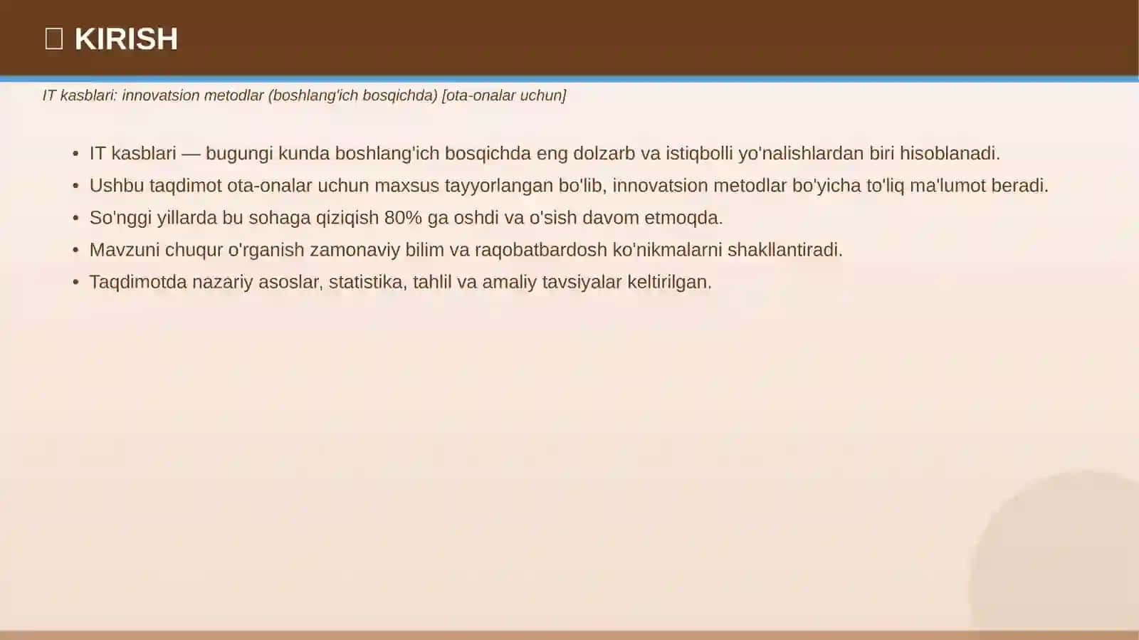 IT kasblari: Innovatsion metodlar (boshlang'ich bosqichda) [Ota-Onalar uchun] 3