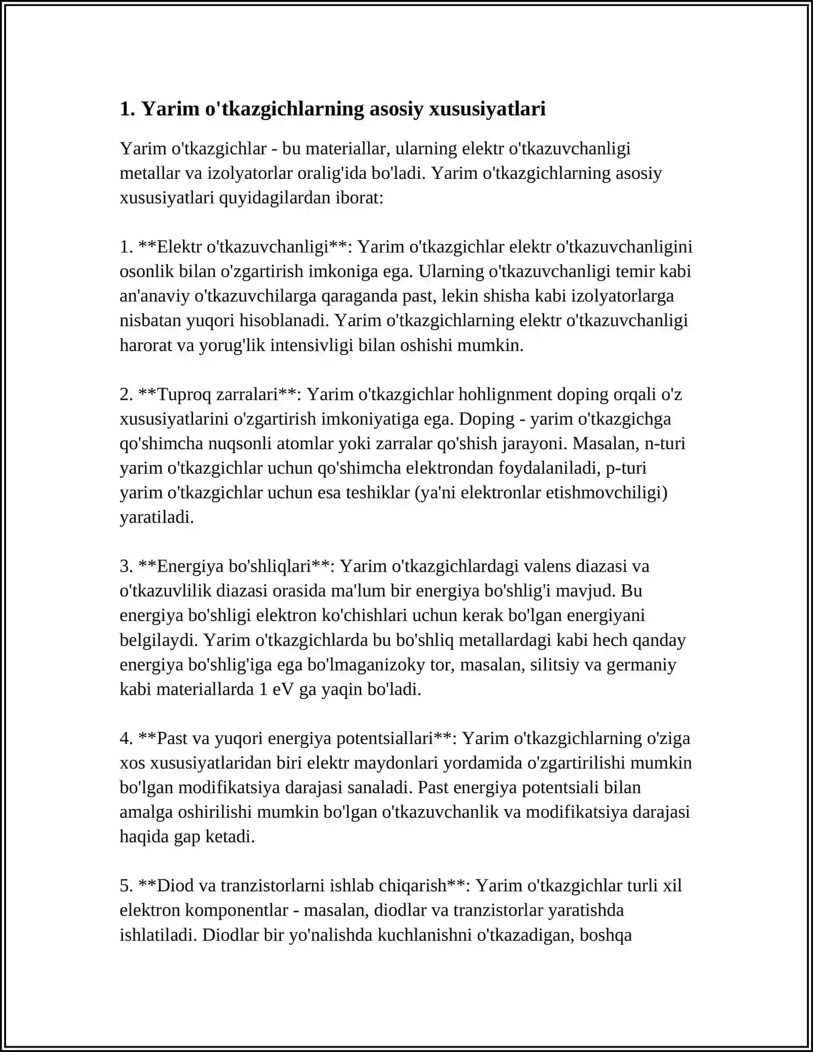 Yarim o'tkazgichlarning harakatchanligini aniqlash 3