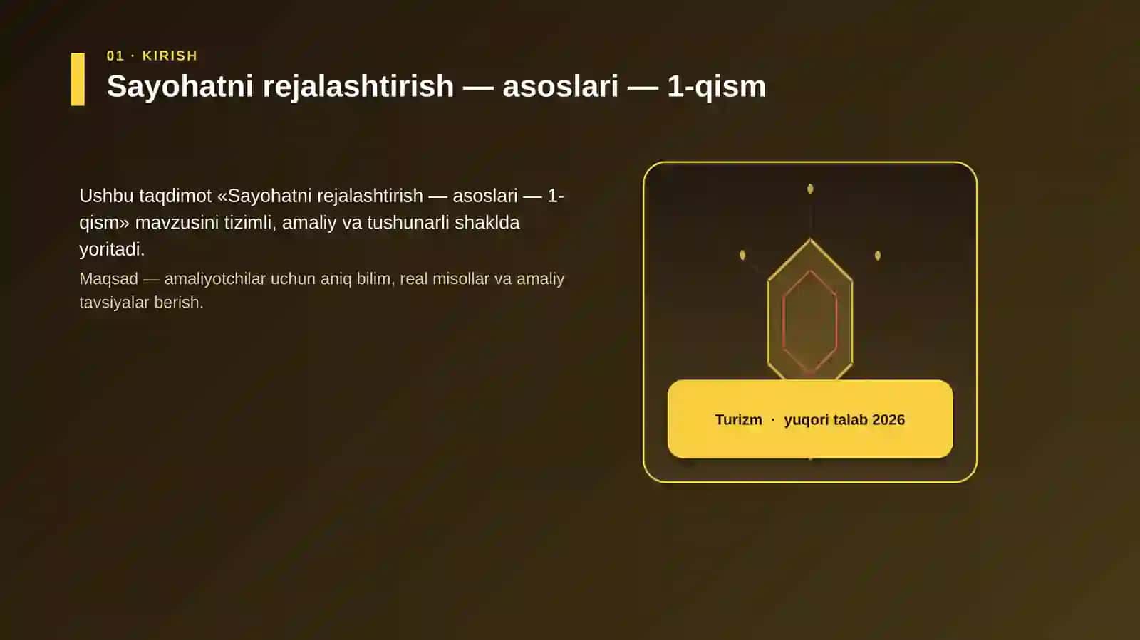 Sayohatni rejalashtirish — asoslari — 1-qism 3