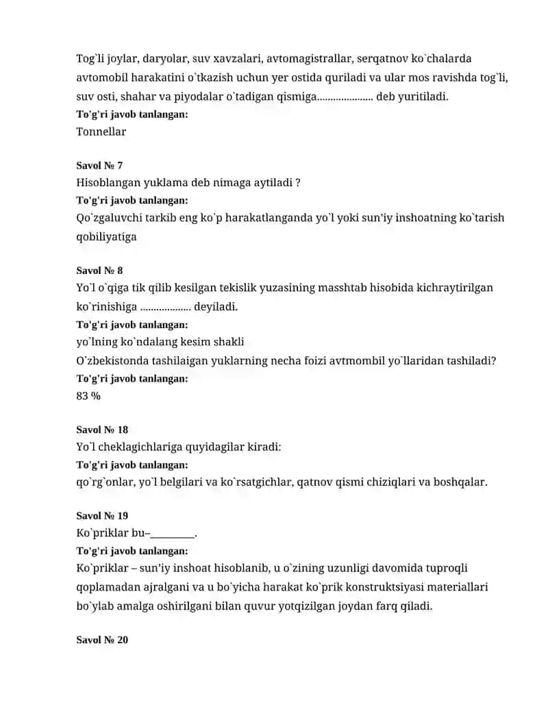 Umumdavlat axamiyatiga ega bo`lgan yo`llar 3