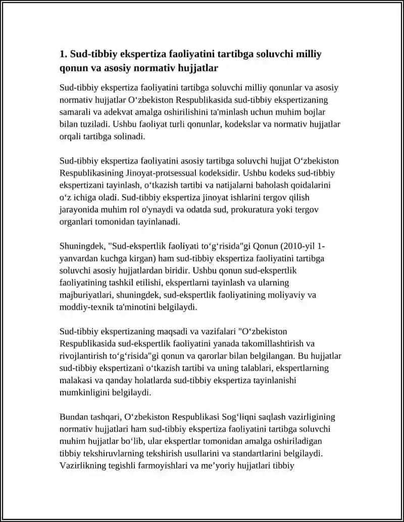 SUD-TIBBIY EKSPERTIZA FAOLIYATINI BELGILOVCHI ME'YORIY HUJJATLAR 3