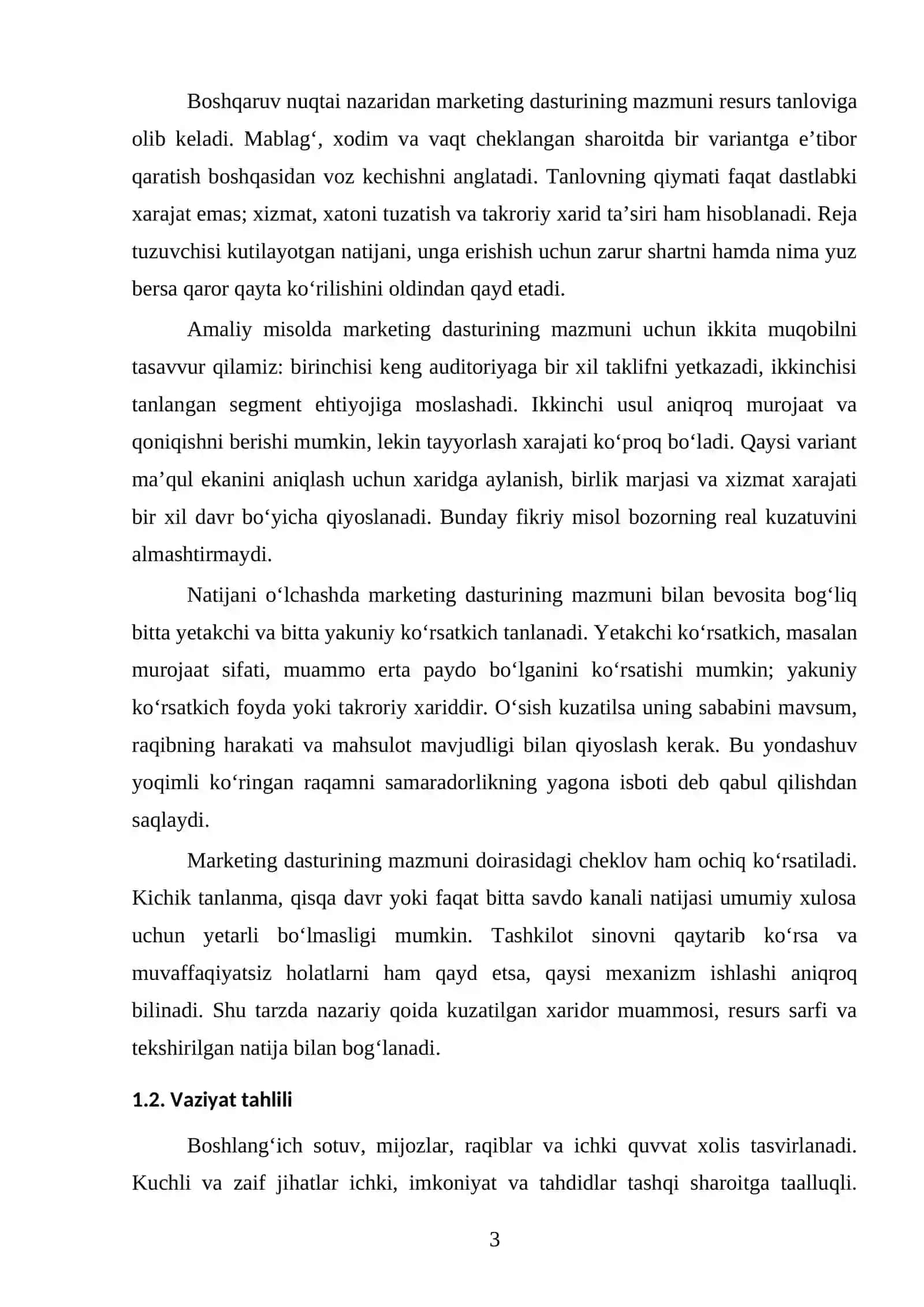 Marketing dasturi 3