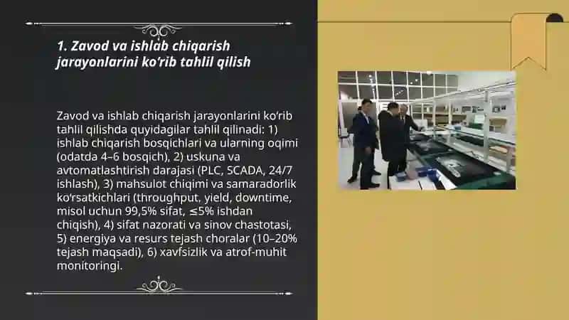 Zamonaviy korxonalar bo'yicha videofilmlarini tahlil etish 3