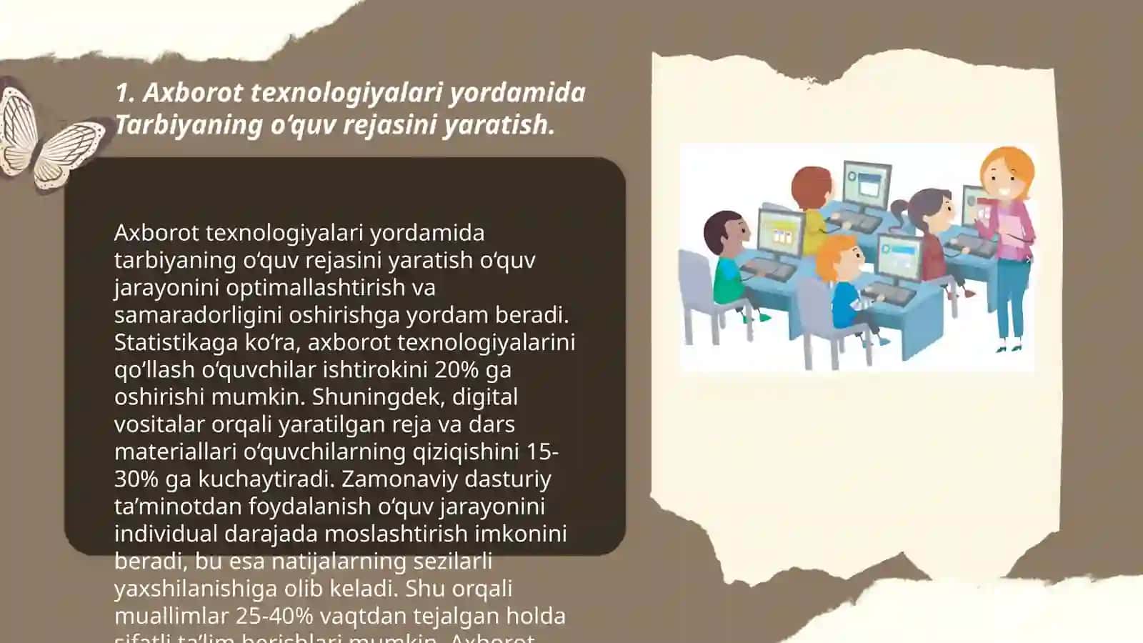 Tarbiya fanini foydalanish o'qitishda axborot texnologiyalaridan 3