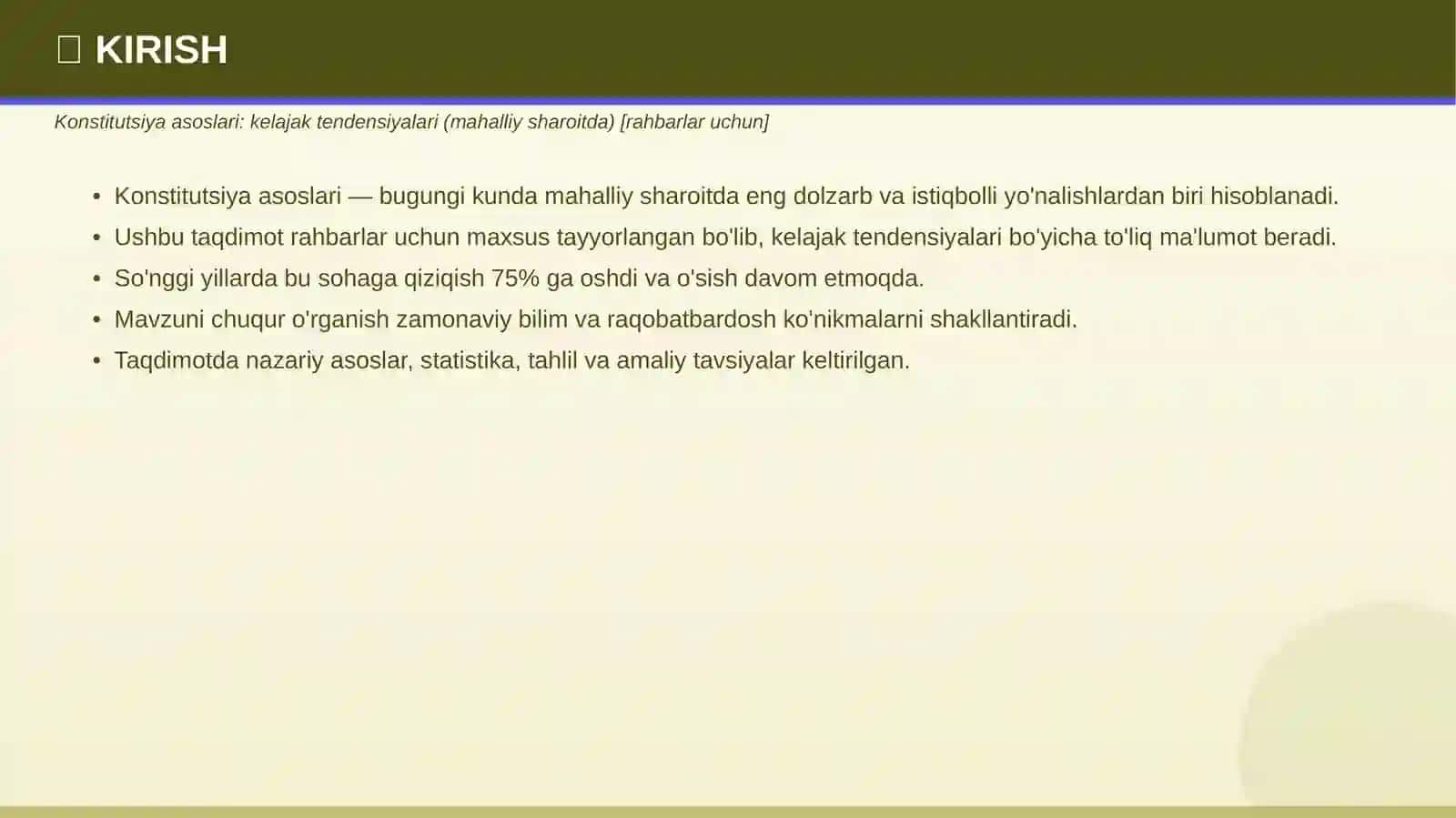 Konstitutsiya asoslari: kelajak tendensiyalari (mahalliy sharoitda) [rahbarlar uchun] 3