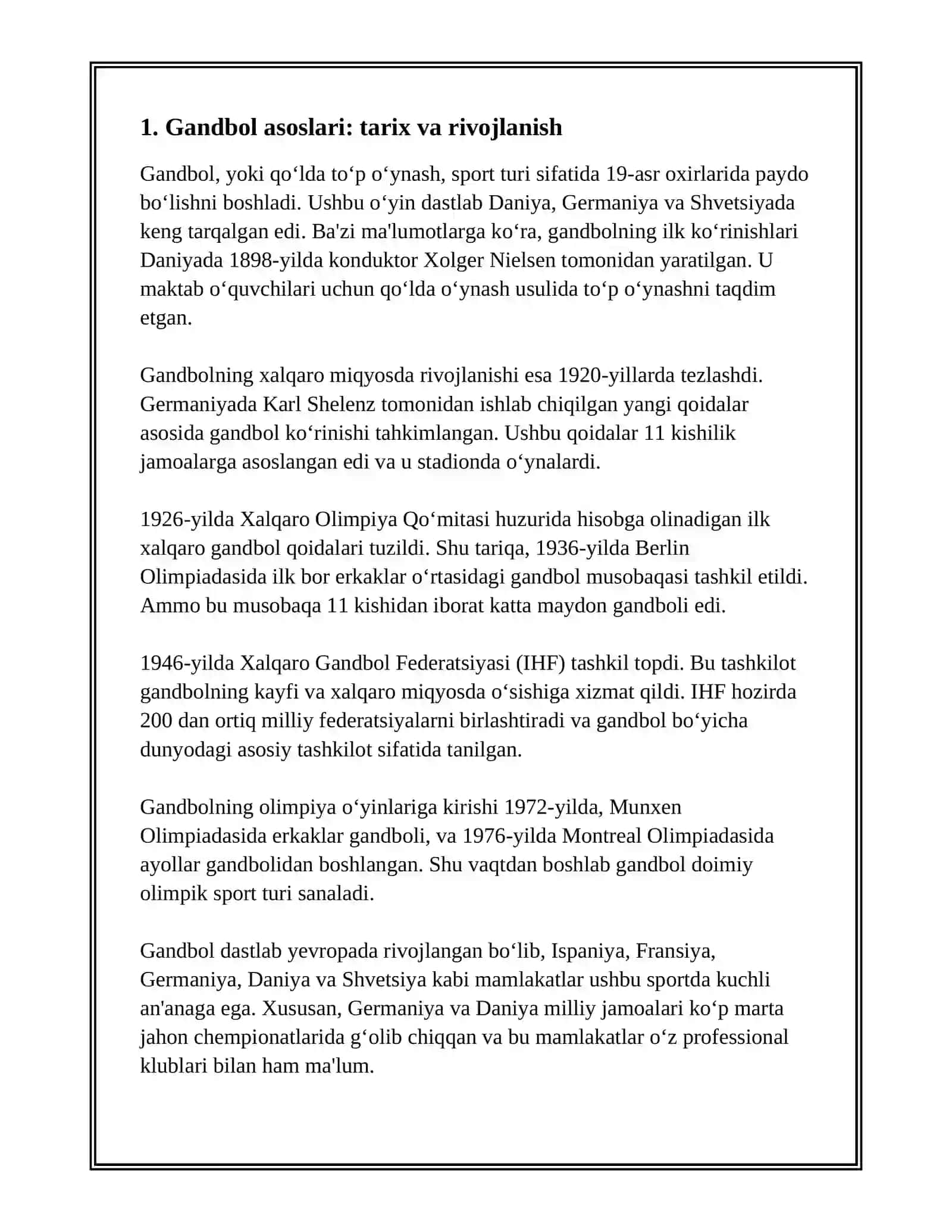 GANDBOL SPORT TURINING TEXNIKASI VA TAKTIKASI 3