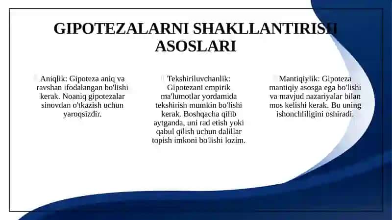 Statistik gipotezalar 3