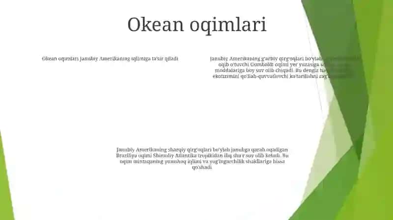 Janubiy Amerikaning Iqlim Hosil Qiluvchi Omillari 3