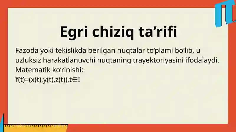Tabiiy uchyoqliklar va Frene formulalari 3