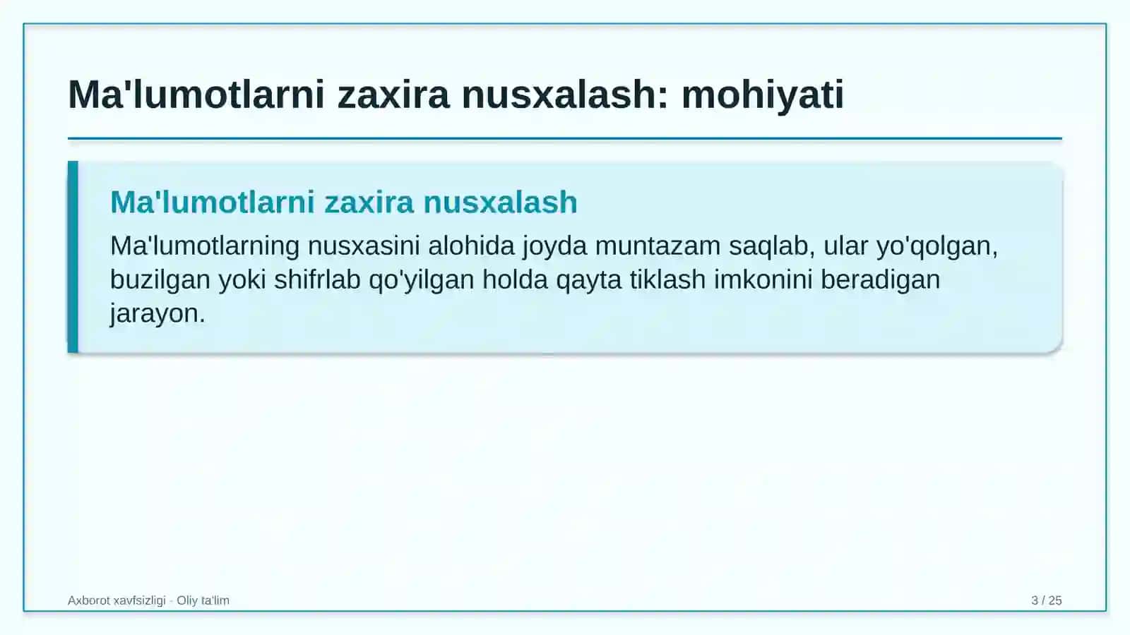 distribyutorlik kompaniyalarida ma'lumotlarni zaxira nusxalash 3253 3