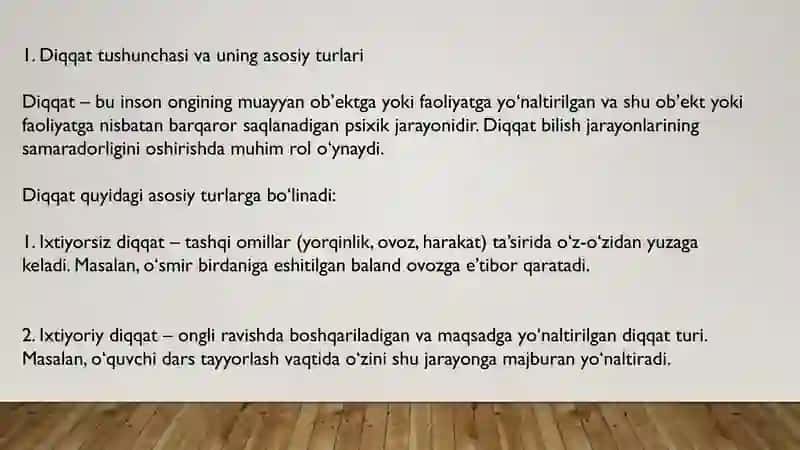 O'smirlarda Diqqatning Yosh va Jins Xususiyatlari 3