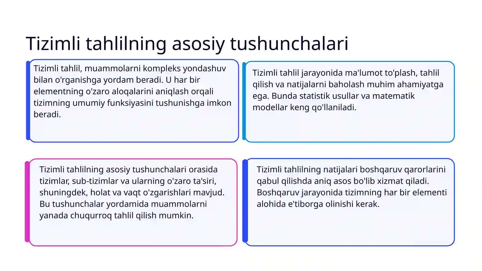 Tizimli tahlil asosida boshqaruv qarorlarini qabul qilish 3