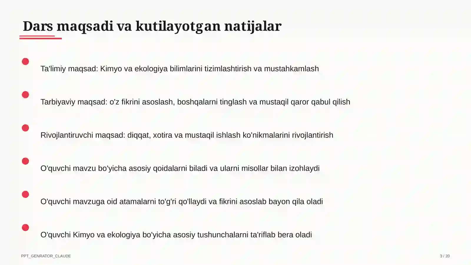 Kimyo va ekologiya (11-sinf) 3