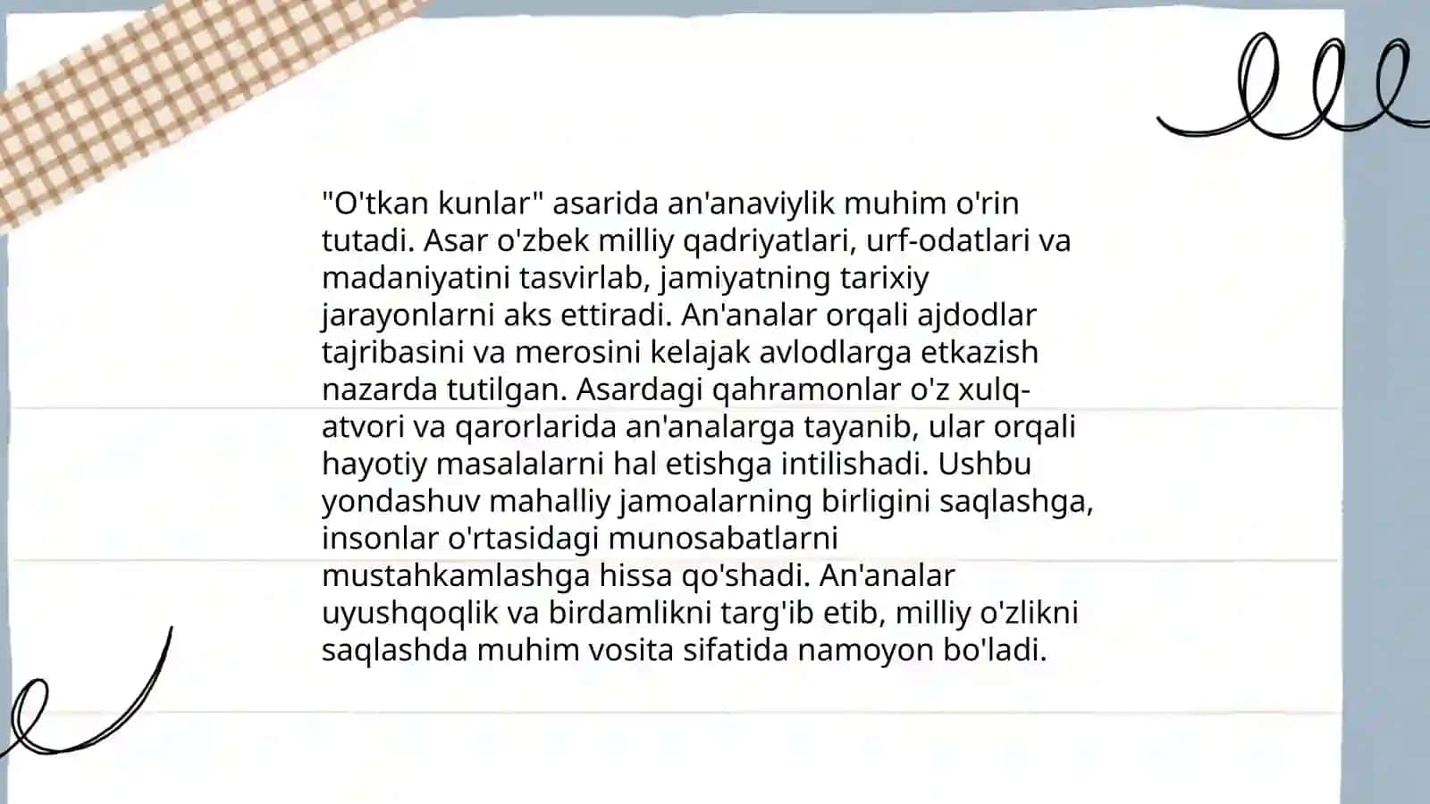 O'tkan kunlar 3