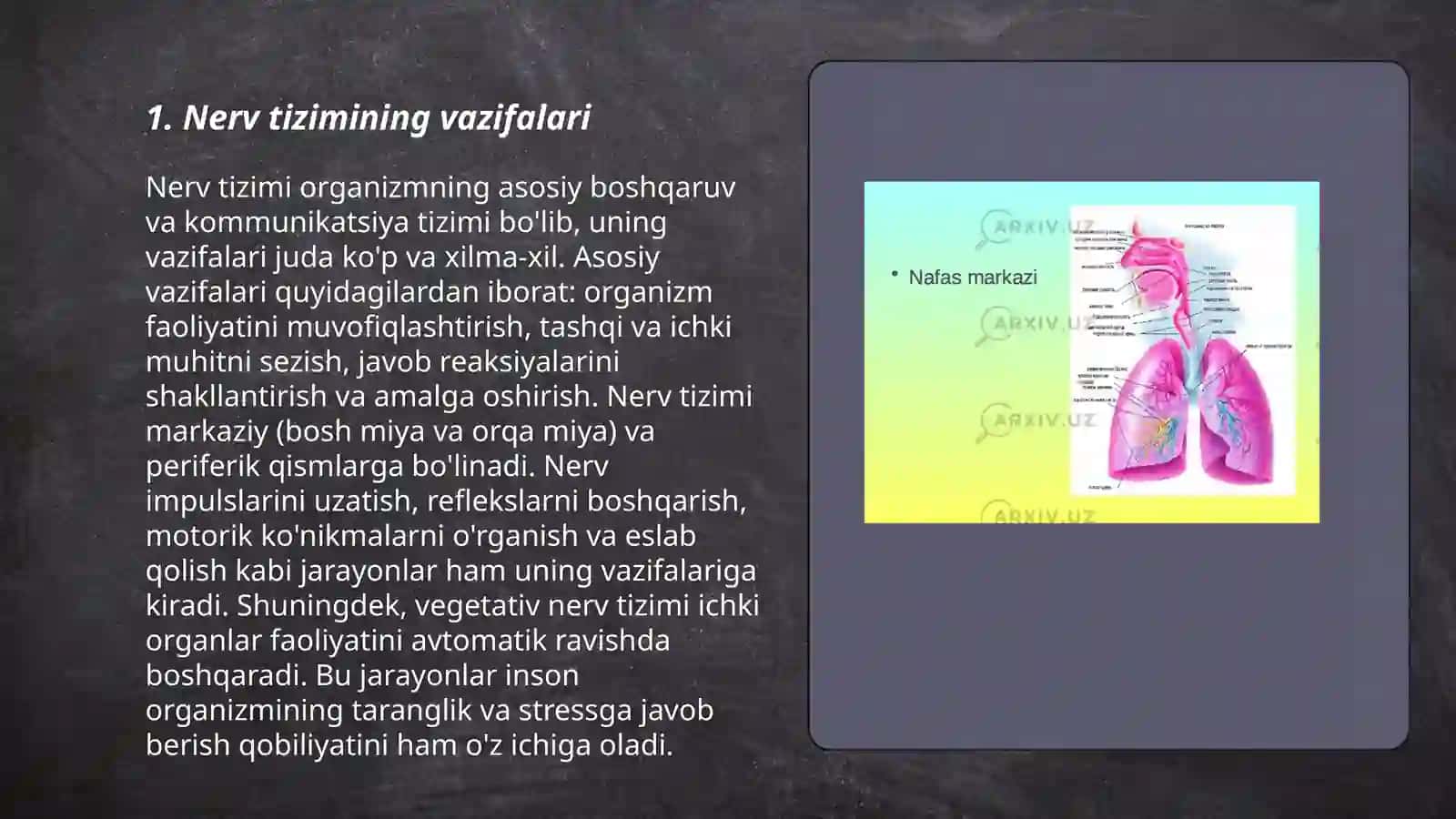 Organizimning nerv -imun endokirin boshqariluvi 3
