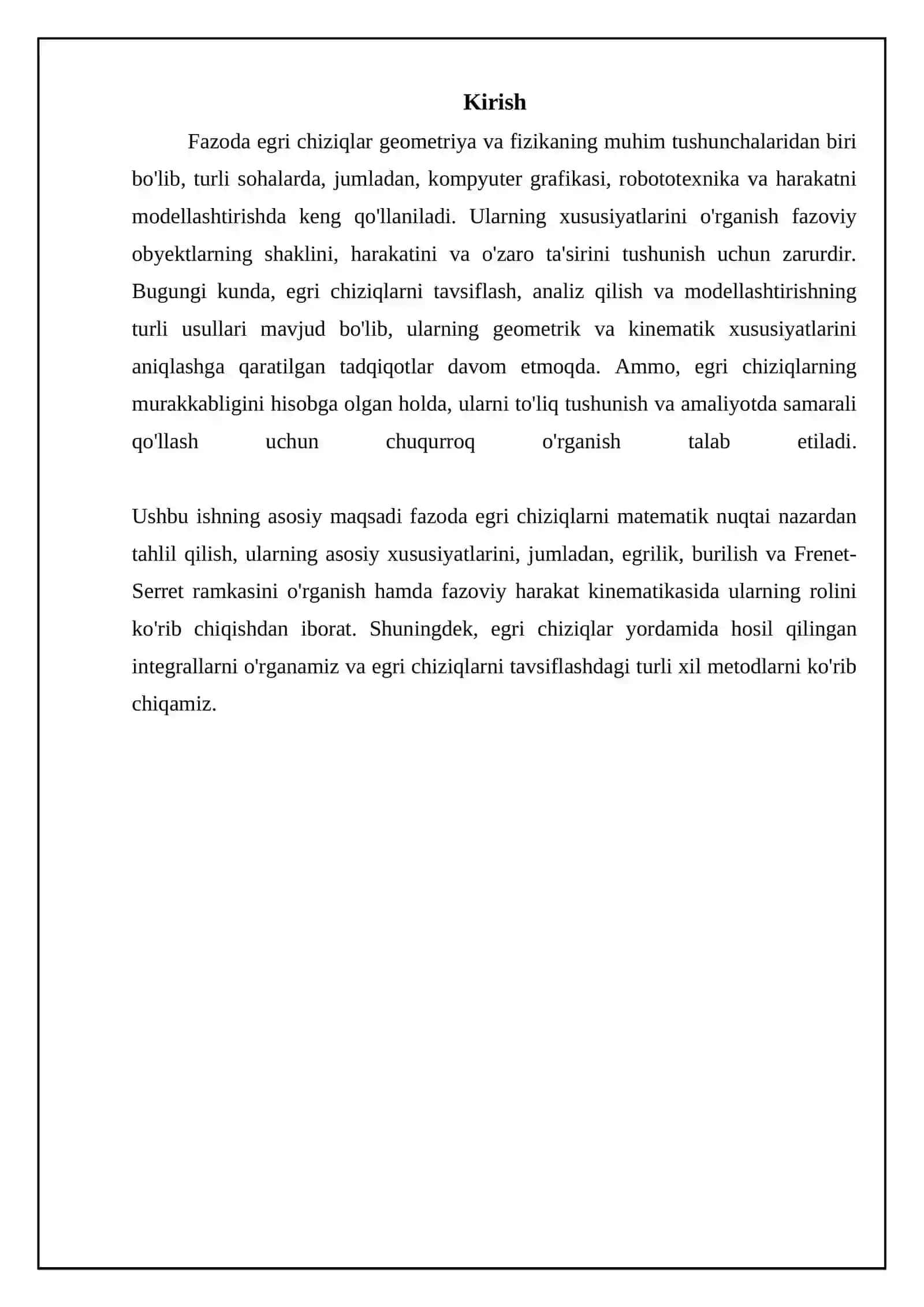 Fazoda egri chiziqlar 3
